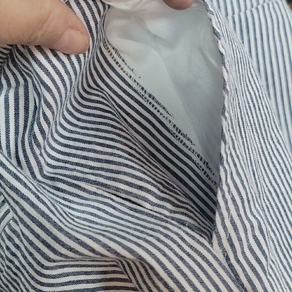 Woman's Sky & Sparrow Blue And White Striped Pants - Picture 7 of 9